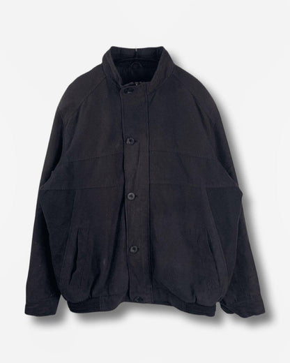 (M-L) Barola 1970s Suede Panelled Bomber Jacket - Known Source