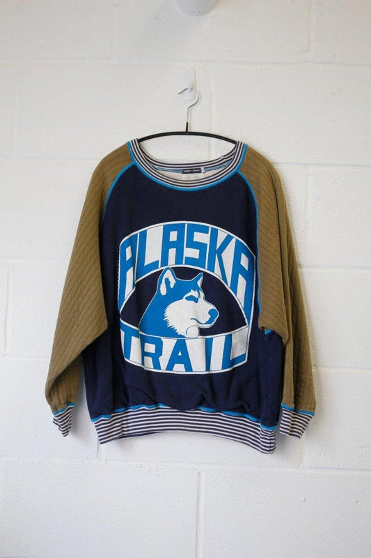 (M-L) Emporio Armani 1980s Cropped Boxy Textured Sweatshirt - Known Source