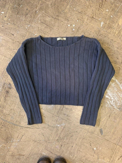 (M) Nicole Farhi AW1992 Cropped Heavy Cotton Knit Sweater - Known Source