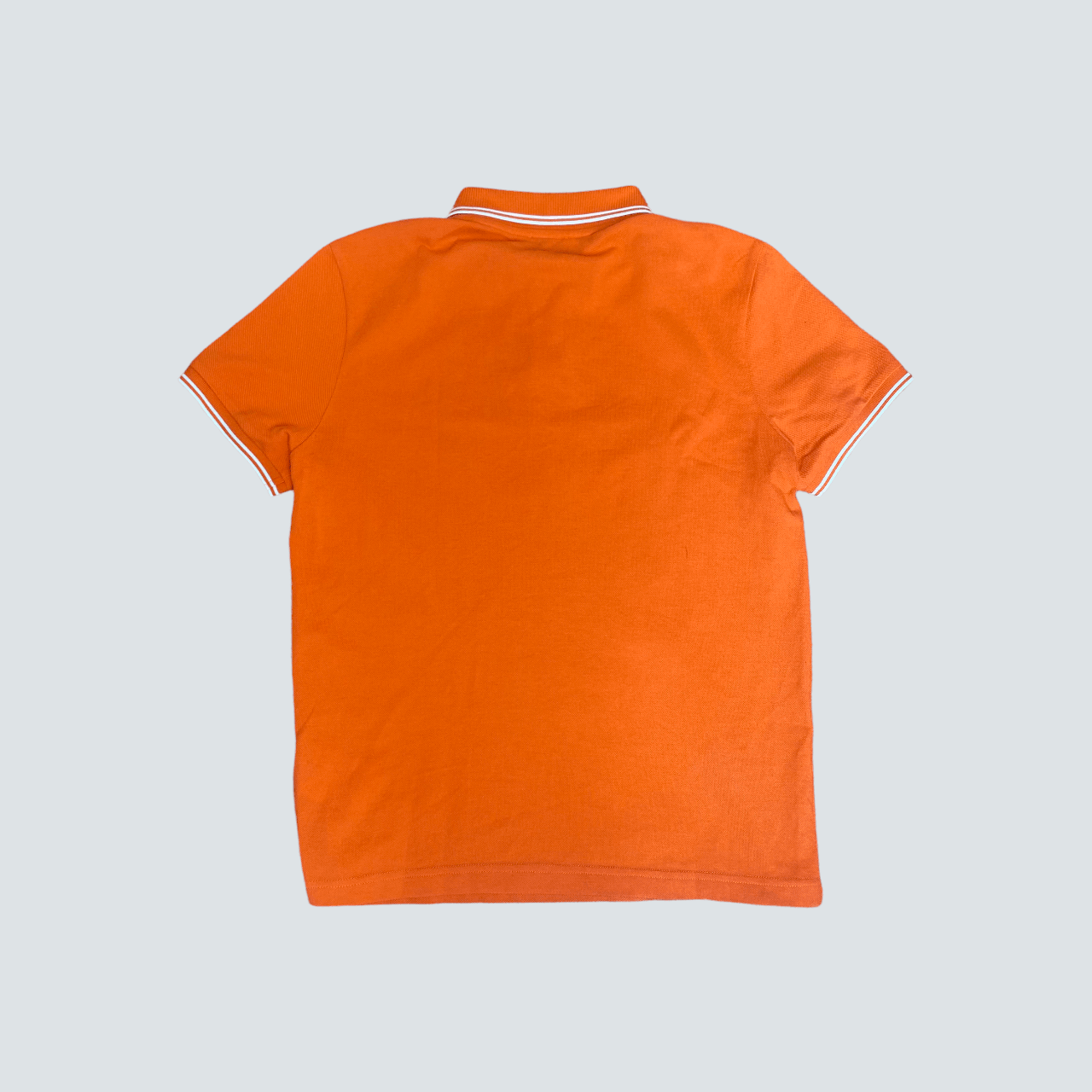 Moncler MAGLIA POLO MANICA CORTA logo design short sleeve polo shirt orange (S) - Known Source
