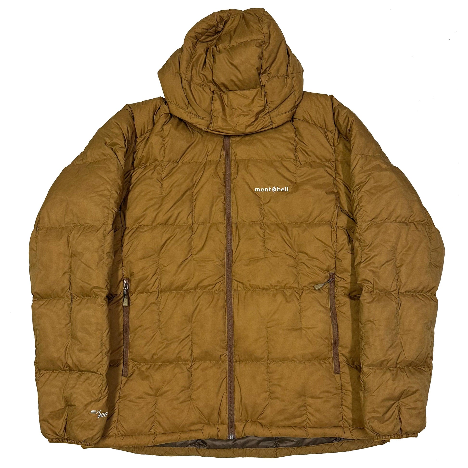 Montbell Square Stitch EX 800 Down Puffer Jacket In Brown ( L ) - Known Source