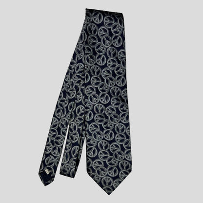 Moschino 90’s Silk Peace Print Tie - Known Source