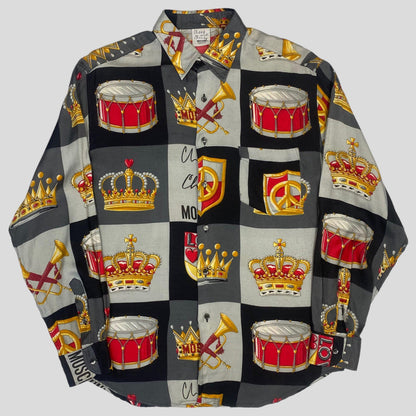 Moschino Cheap and Chic 1996/97 Royalty Print Shirt - M/L - Known Source