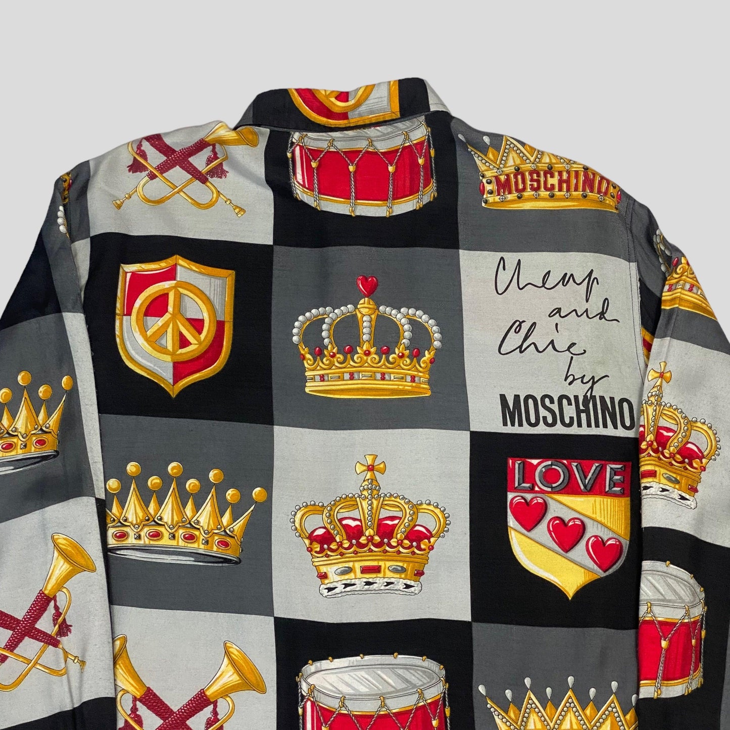 Moschino Cheap and Chic 1996/97 Royalty Print Shirt - M/L - Known Source