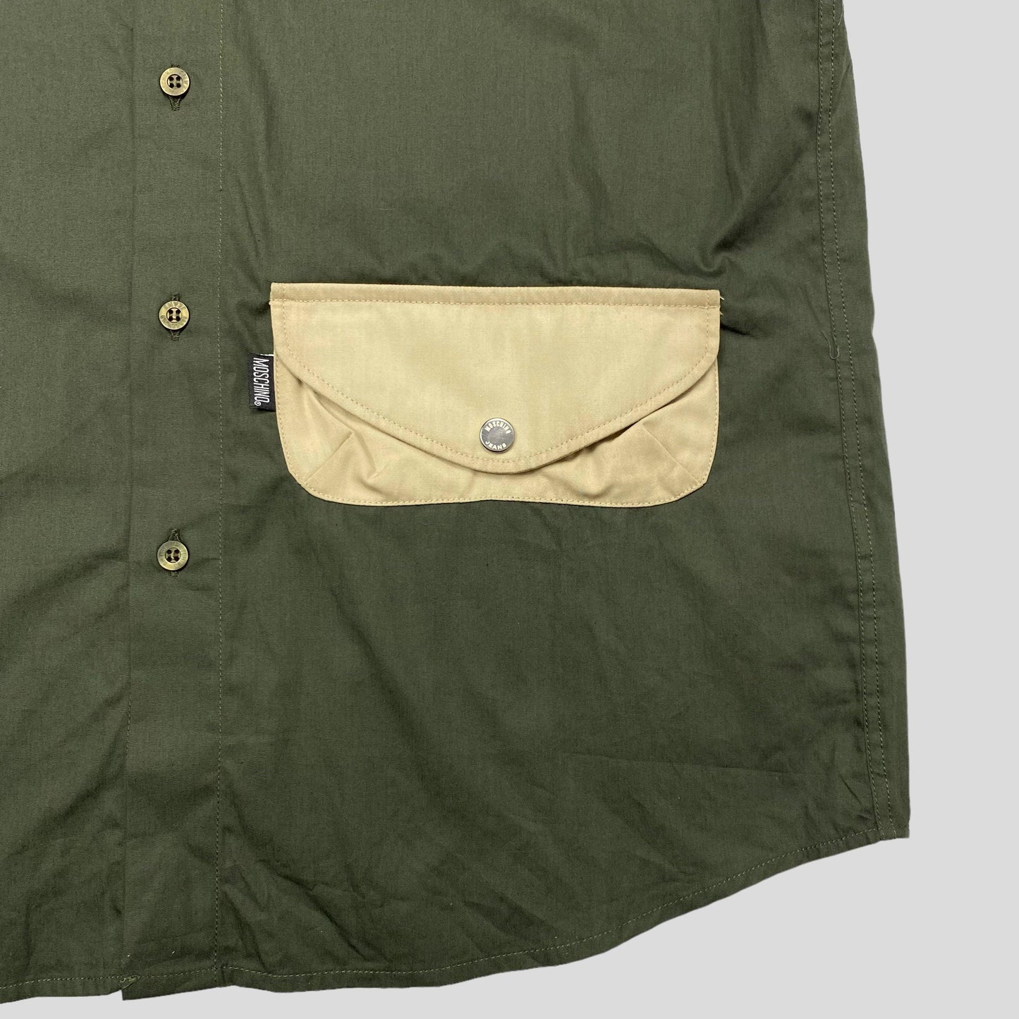 Moschino Jeans 00’s Cargo Pocket Khaki Shirt DSWT - M & XL - Known Source