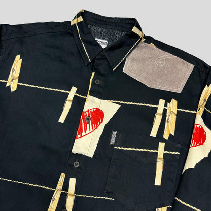 Moschino Jeans 1996 Clothes Peg Shirt - L - Known Source