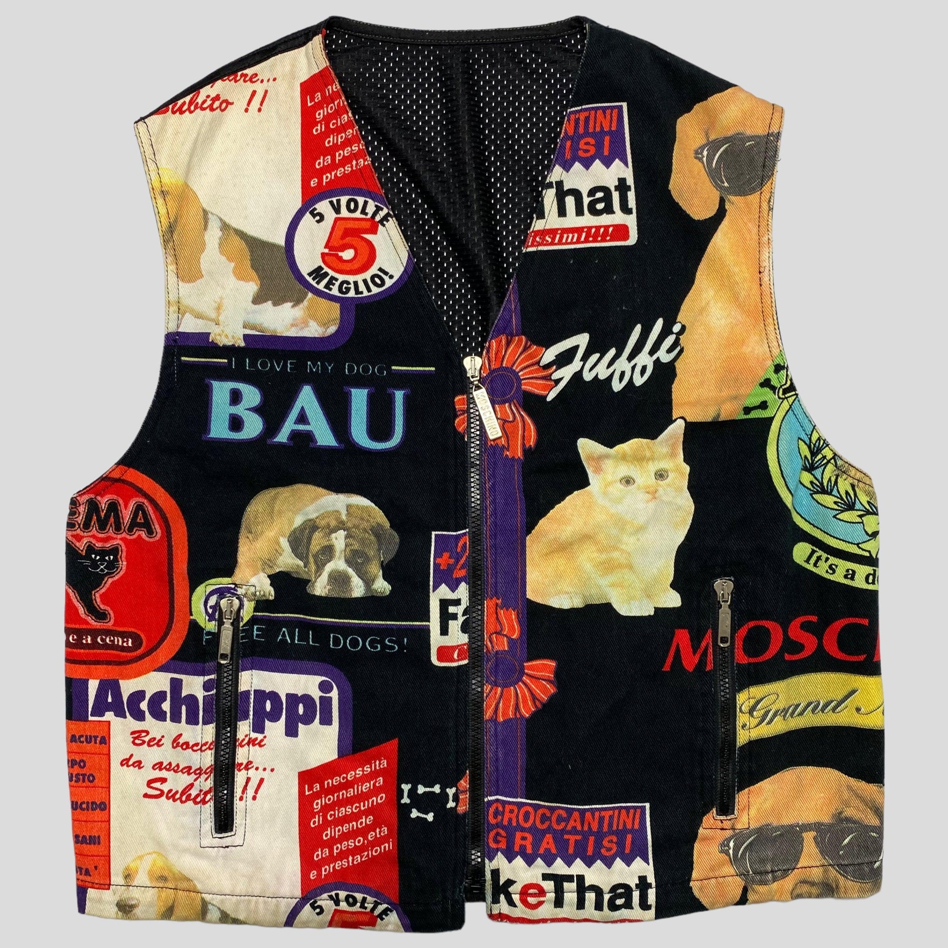 Moschino Jeans 1997 Cats and Dogs Set - 32 & M - Known Source