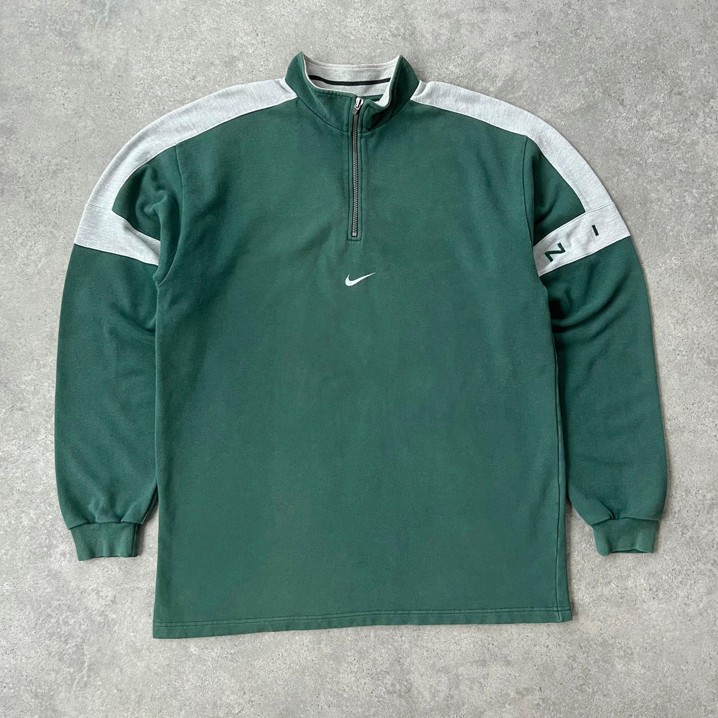Nike 1990s 1/4 zip heavyweight embroidered sweatshirt (XL) - Known Source