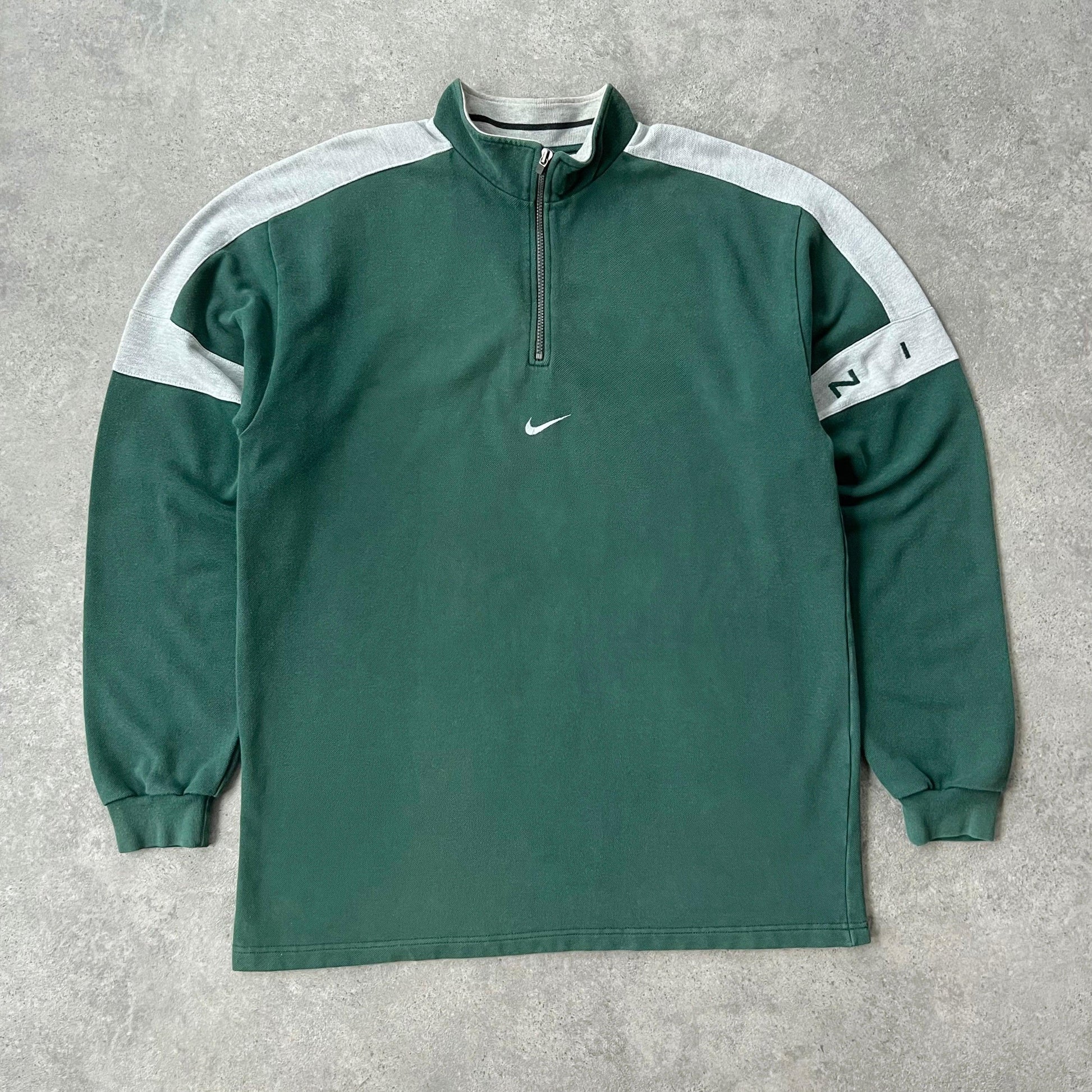 Nike 1990s 1/4 zip heavyweight embroidered sweatshirt (XL) - Known Source