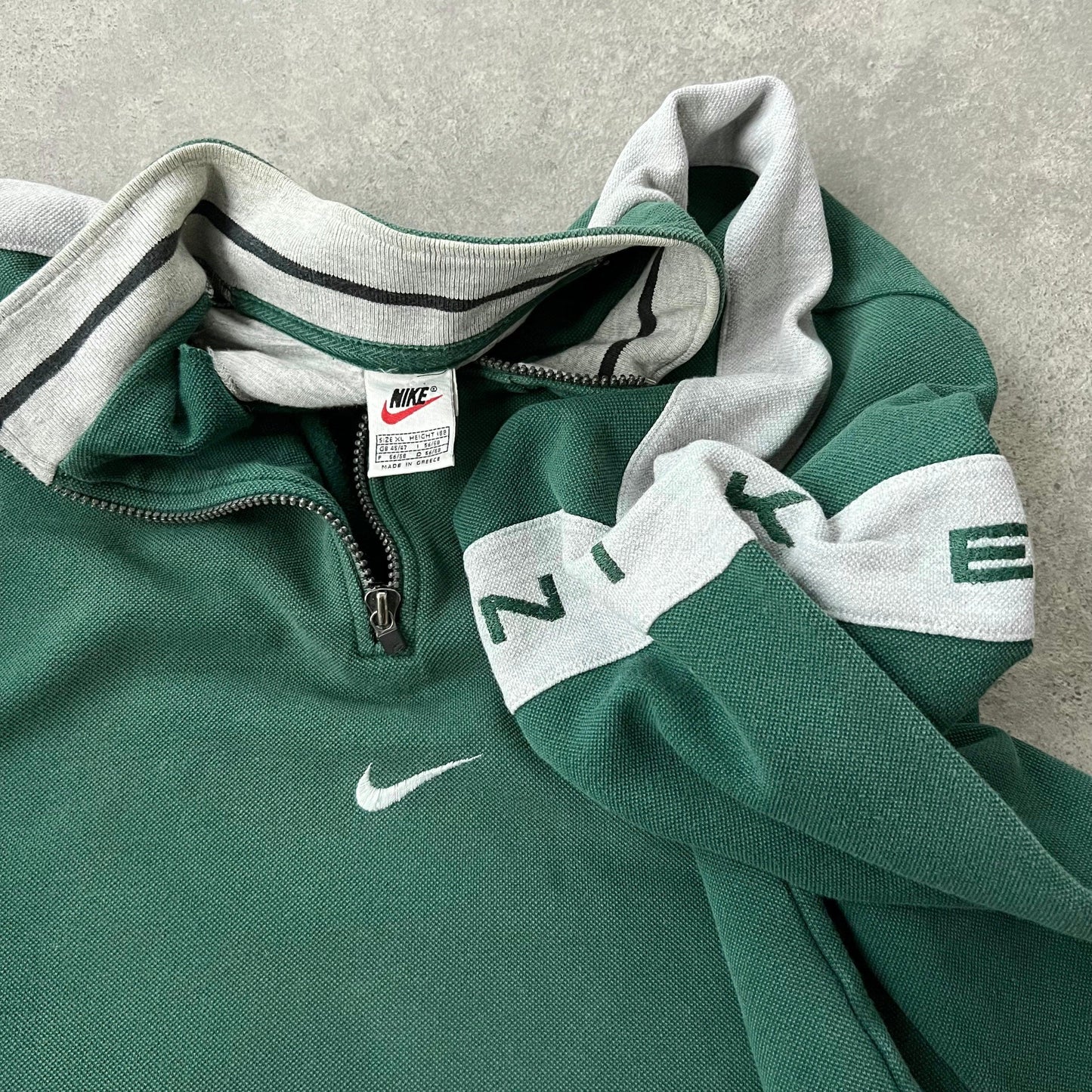 Nike 1990s 1/4 zip heavyweight embroidered sweatshirt (XL) - Known Source