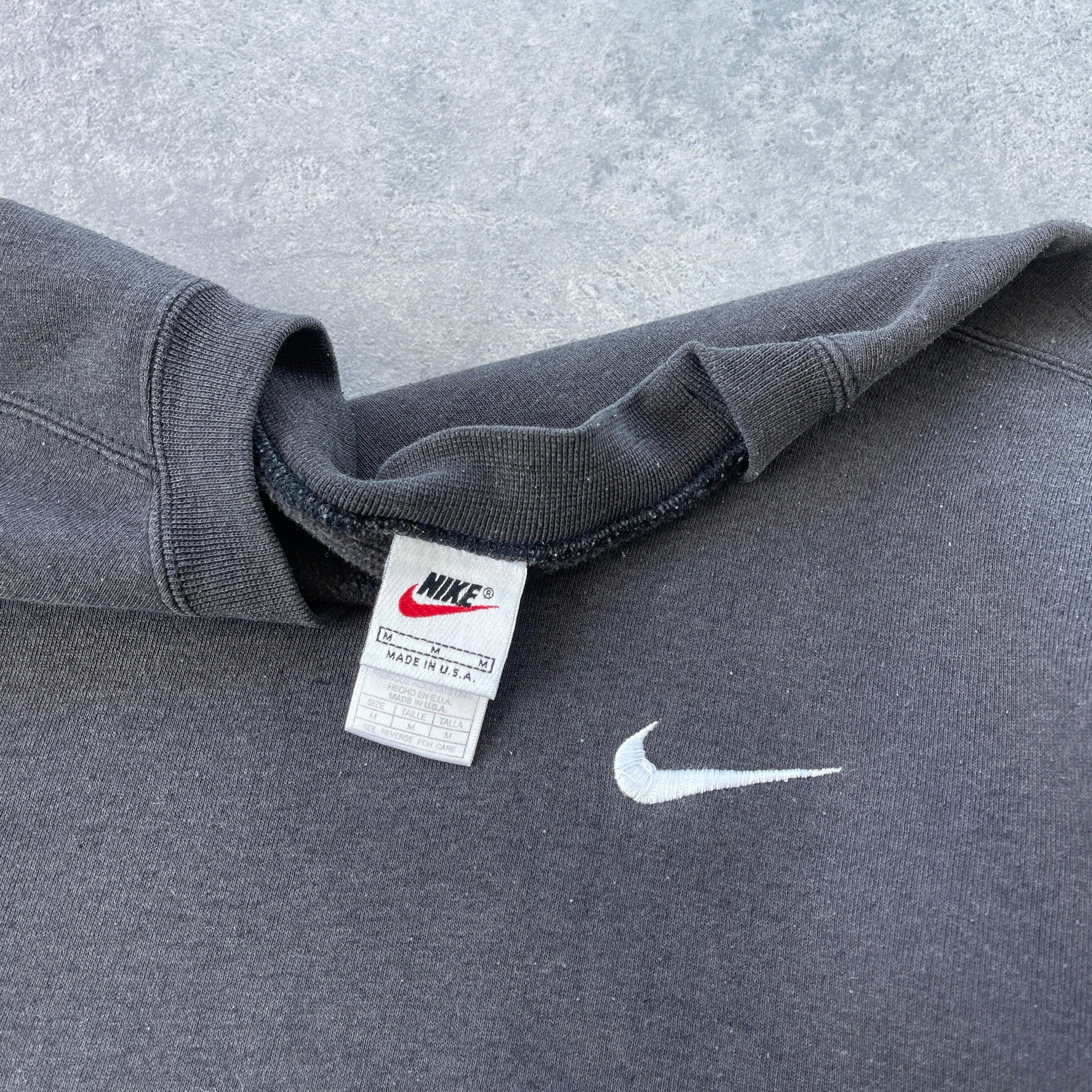 Nike 1990s embroidered heavyweight sweatshirt (M) - Known Source