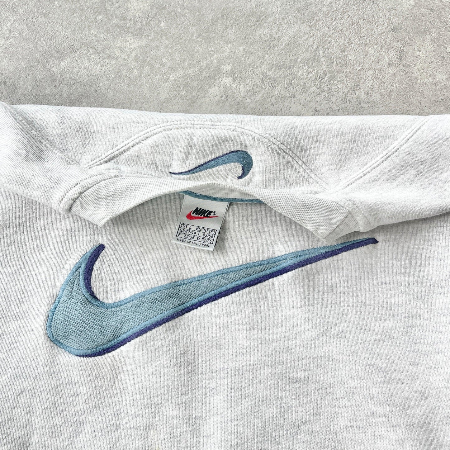 Nike 1990s heavyweight embroidered swoosh sweatshirt (L) - Known Source