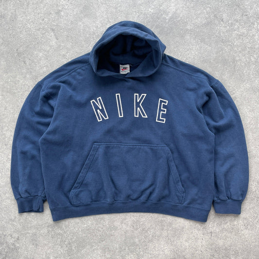 Nike 1990s heavyweight spellout hoodie (M) - Known Source