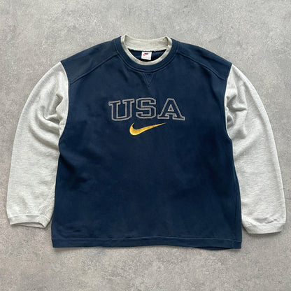 Nike 1990s USA heavyweight embroidered sweatshirt (XL) - Known Source