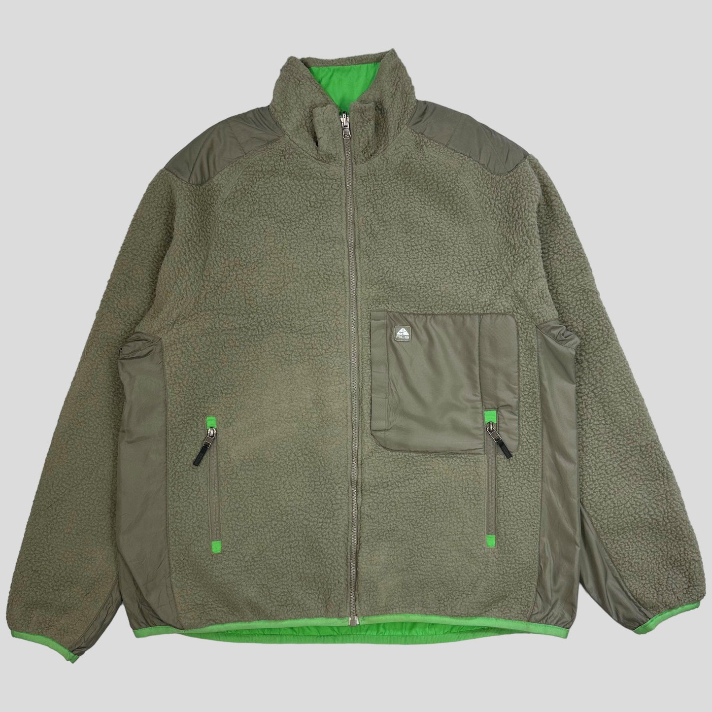 Nike ACG FW04 Reversible Nylon Panelled Fleece - L - Known Source