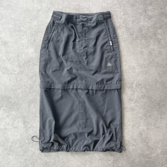 Nike ACG S/S 2002 convertible technical cargo maxi skirt (S) - Known Source