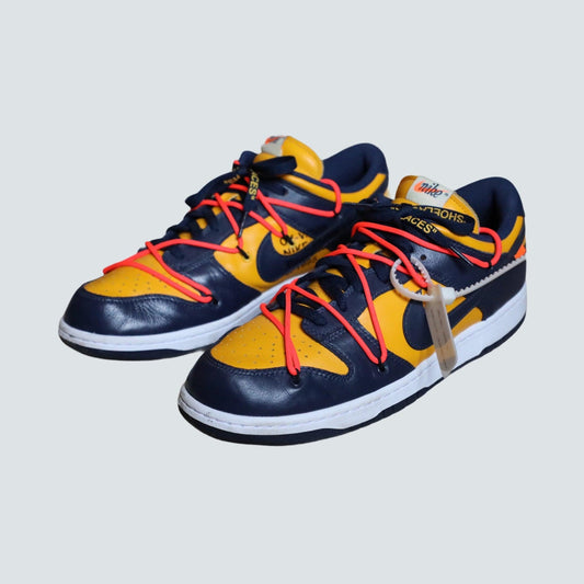 Nike Dunk Low Off-White University Gold Midnight Navy (Uk10) - Known Source