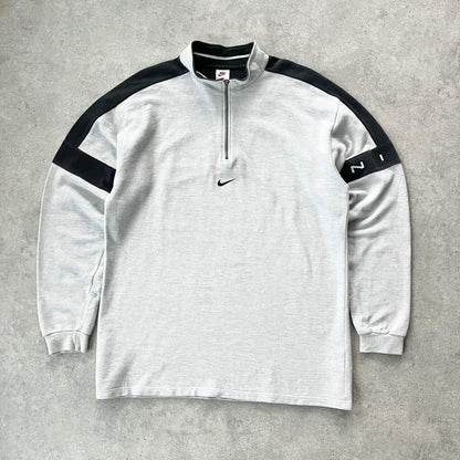 Nike RARE 1990s 1/4 zip heavyweight embroidered sweatshirt (XL) - Known Source