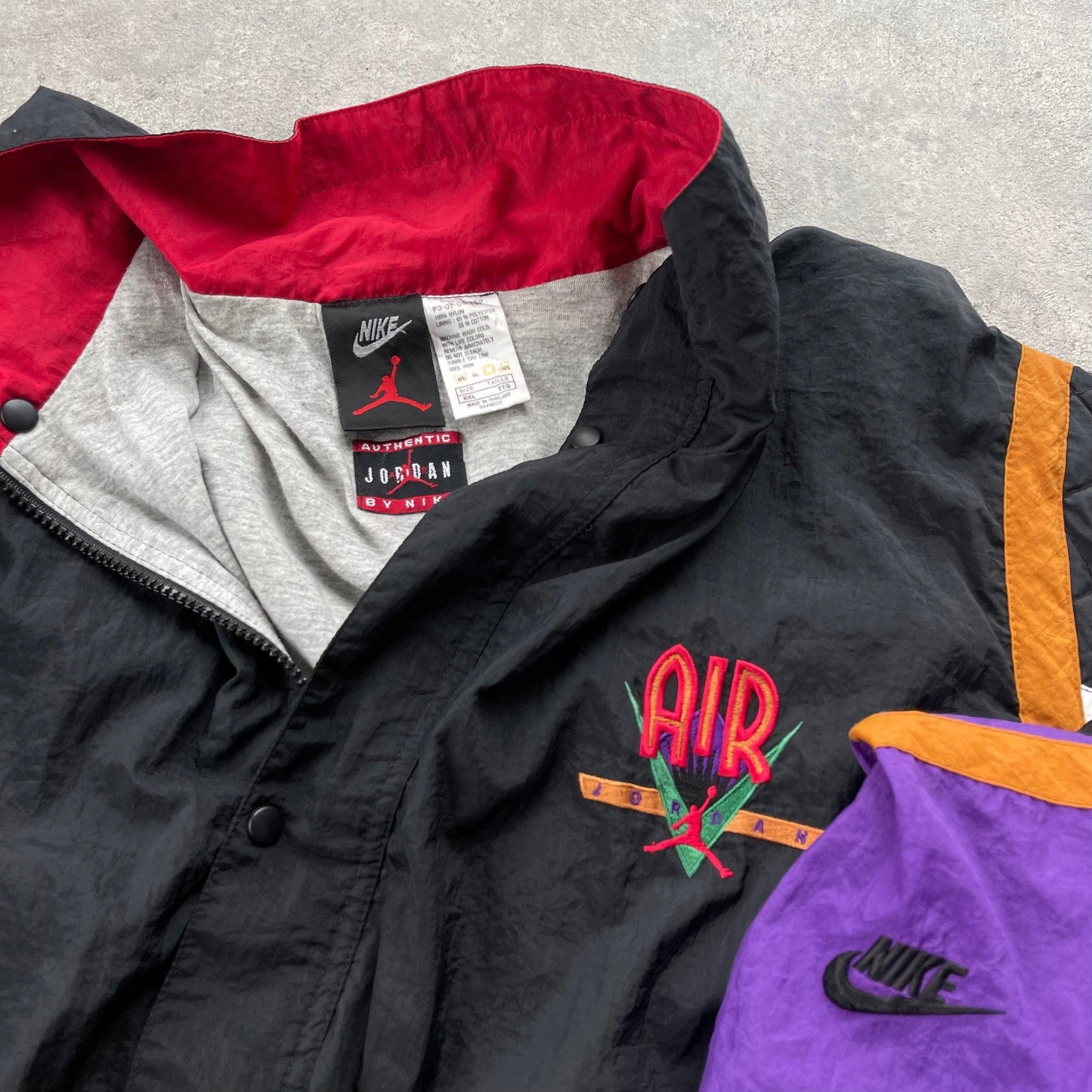 Nike RARE 1990s Air Jordan colour block padded shell jacket (XL) - Known Source