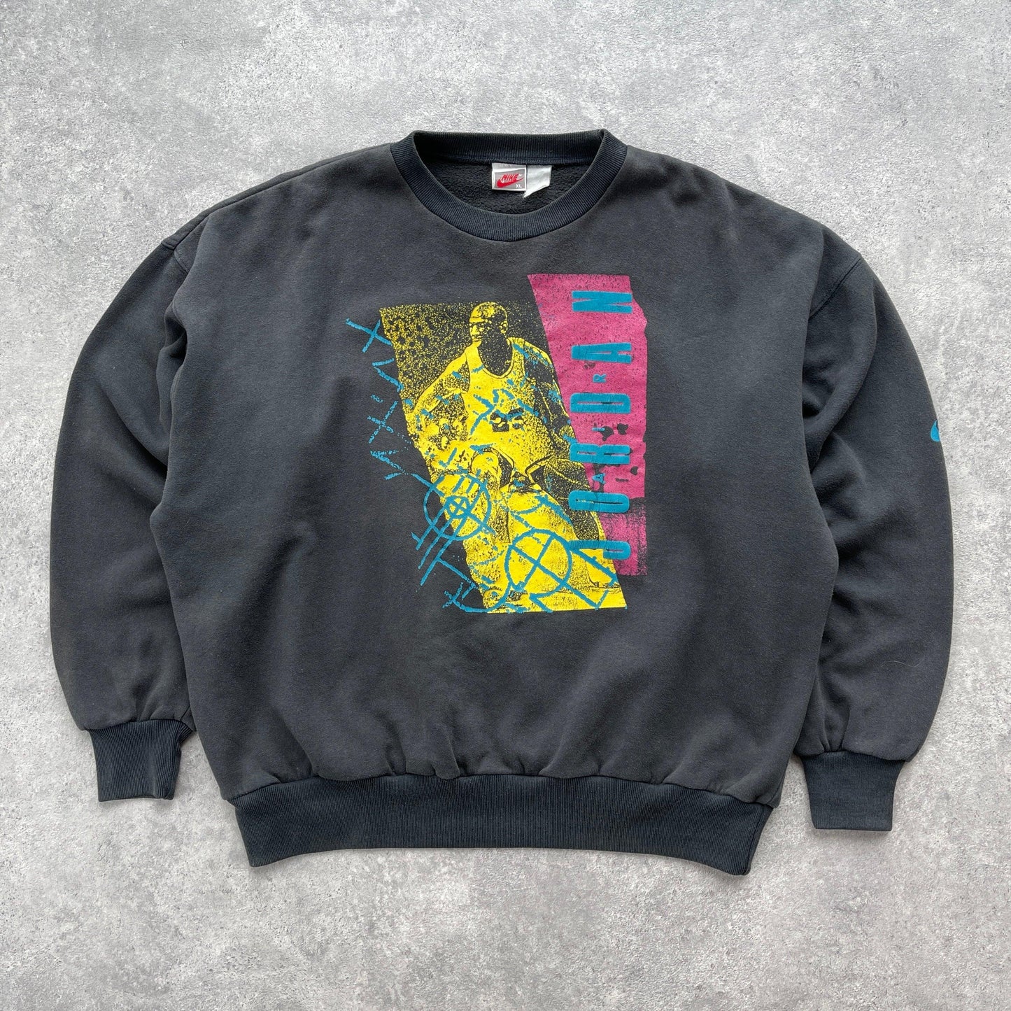 Nike RARE 1990s Air Jordan graphic heavyweight sweatshirt (XL) - Known Source