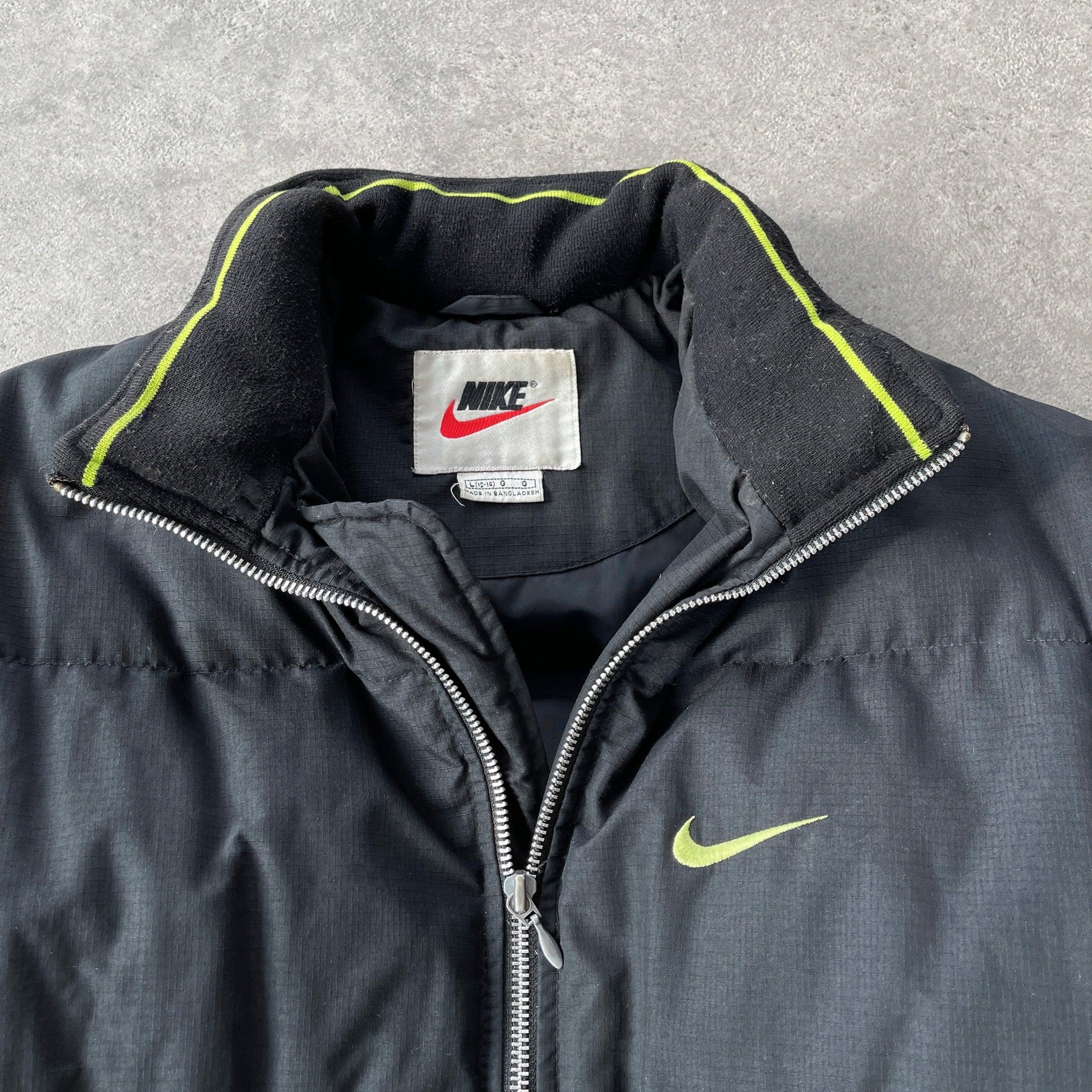 Nike RARE 1990s down fill spellout puffer jacket (L) - Known Source