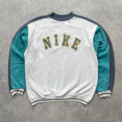 Nike RARE 1990s embroidered spellout sweatshirt (L) - Known Source