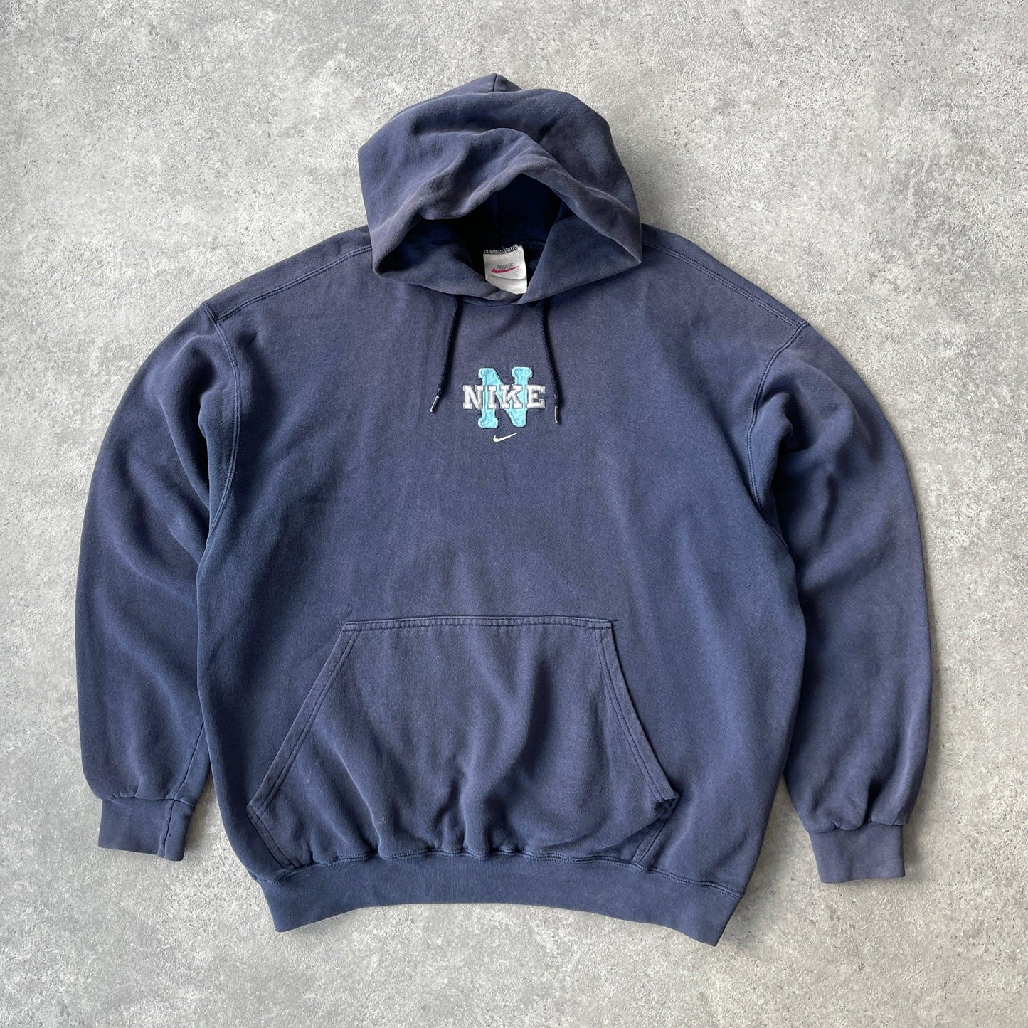 Nike RARE 1990s heavyweight embroidered hoodie (L) - Known Source