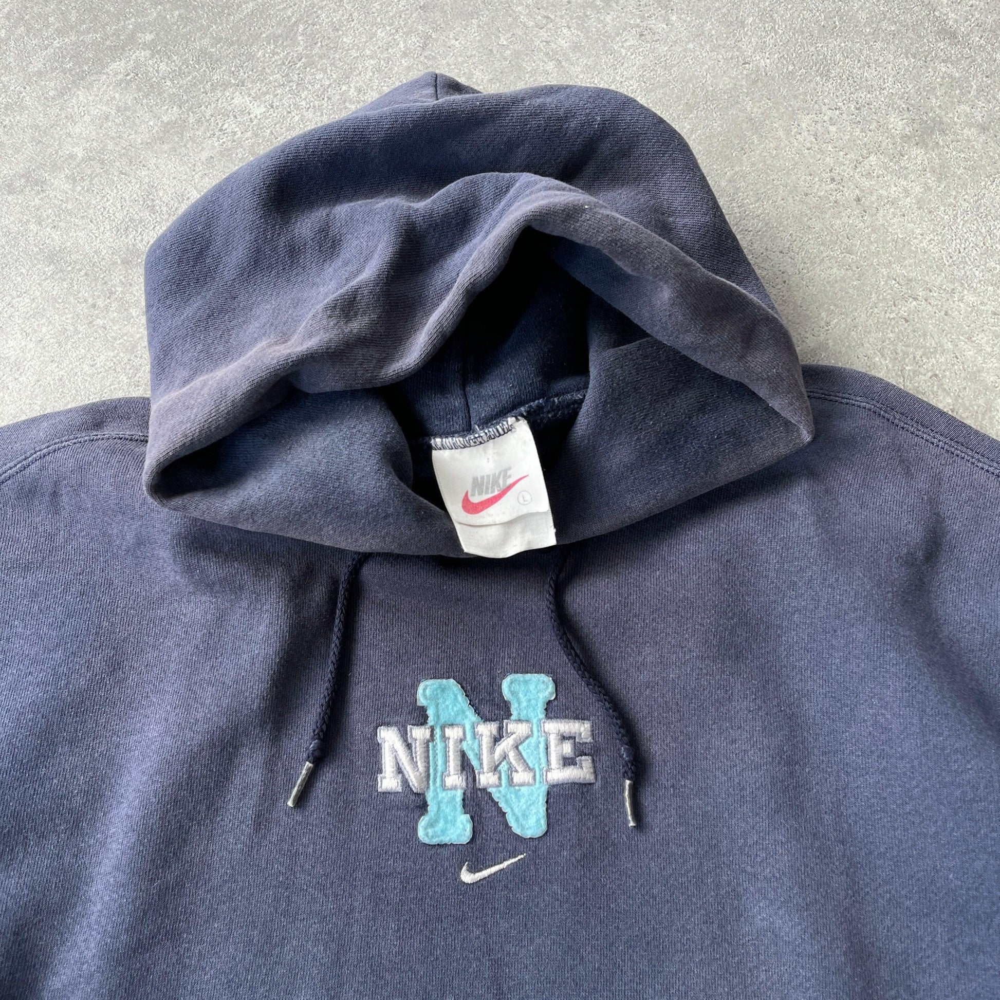 Nike RARE 1990s heavyweight embroidered hoodie (L) - Known Source