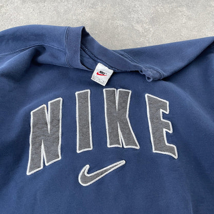 Nike RARE 1990s heavyweight embroidered spellout sweatshirt (L) - Known Source