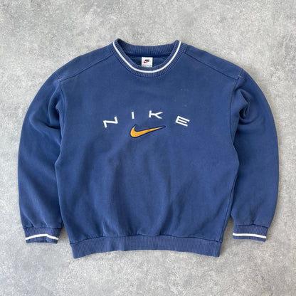 Nike RARE 1990s heavyweight embroidered spellout sweatshirt (M) - Known Source