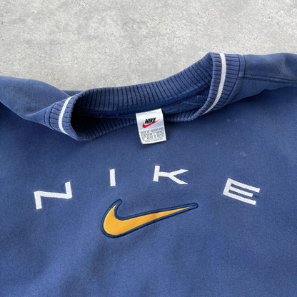 Nike RARE 1990s heavyweight embroidered spellout sweatshirt (M) - Known Source