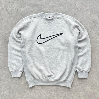 Nike RARE 1990s heavyweight embroidered sweatshirt (L) - Known Source