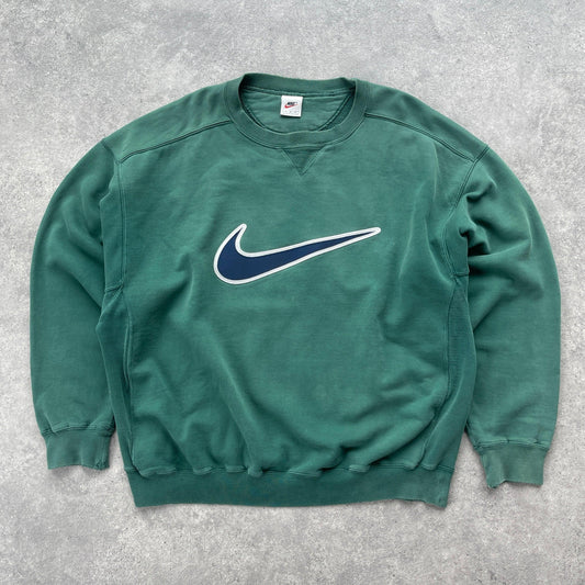 Nike RARE 1990s heavyweight embroidered sweatshirt (L) - Known Source