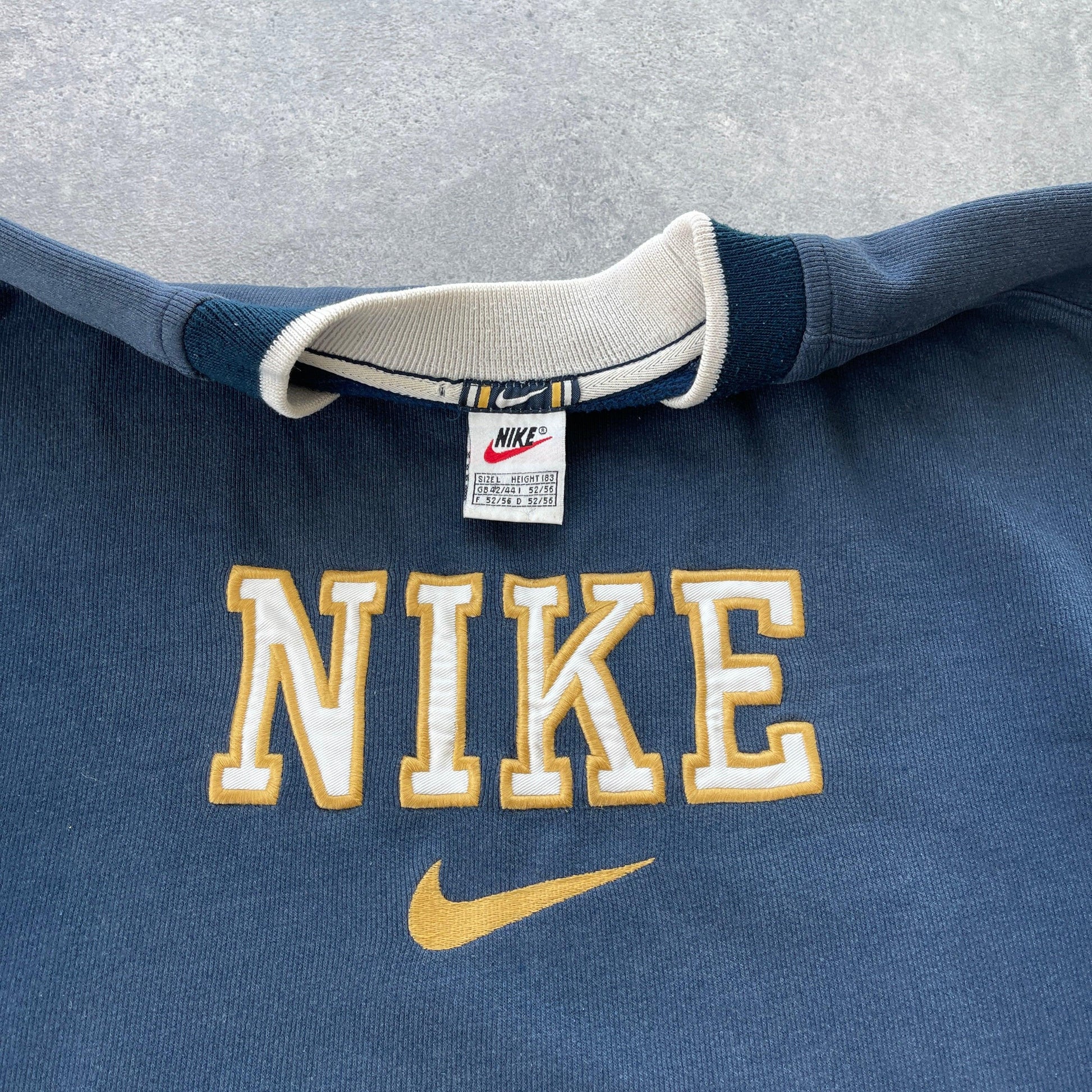 Nike RARE 1990s heavyweight embroidered sweatshirt (L) - Known Source