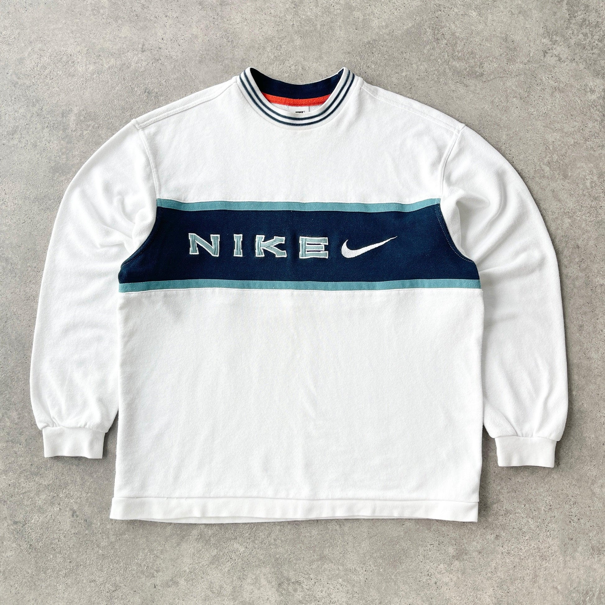 Nike RARE 1990s heavyweight embroidered sweatshirt (M) - Known Source