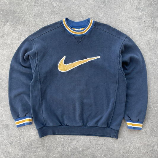 Nike RARE 1990s heavyweight embroidered sweatshirt (M) - Known Source