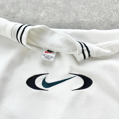 Nike RARE 1990s heavyweight embroidered sweatshirt (M) - Known Source