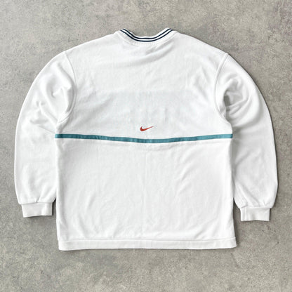 Nike RARE 1990s heavyweight embroidered sweatshirt (M) - Known Source