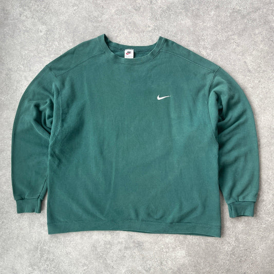 Nike RARE 1990s heavyweight embroidered sweatshirt (XL) - Known Source