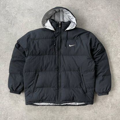Nike RARE 1990s heavyweight spellout puffer jacket (M) - Known Source