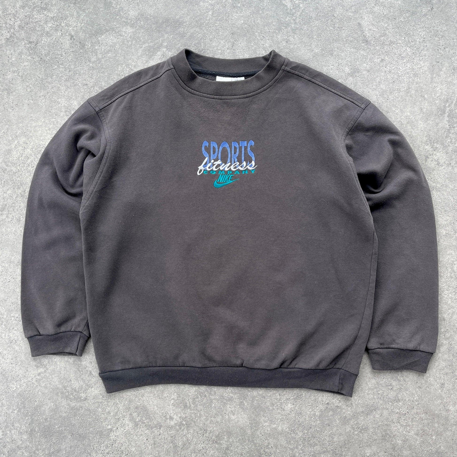 Nike RARE 1990s ‘sports and fitness’ heavyweight embroidered sweatshirt (L) - Known Source