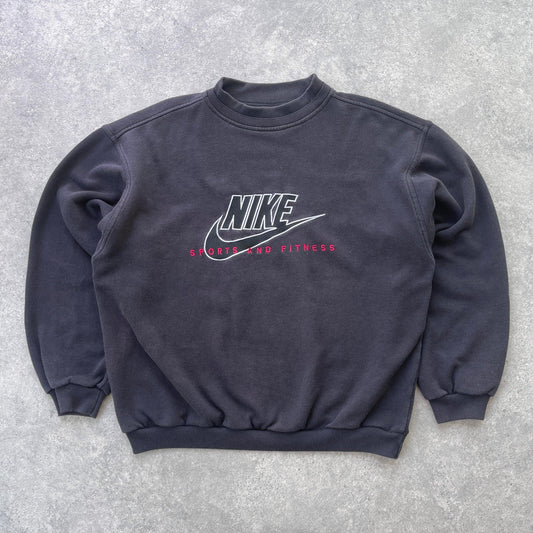 Nike RARE 1990s ‘sports and fitness’ heavyweight embroidered sweatshirt (L) - Known Source