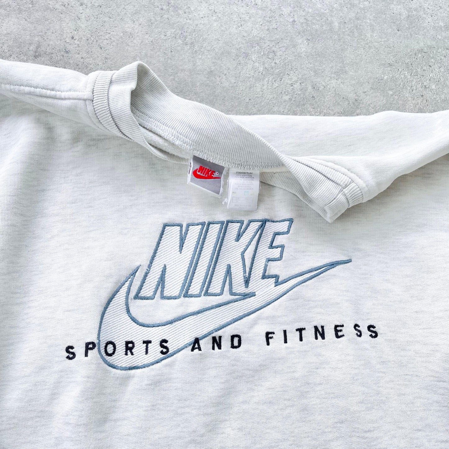 Nike RARE 1990s ‘sports and fitness’ heavyweight embroidered sweatshirt (XL) - Known Source