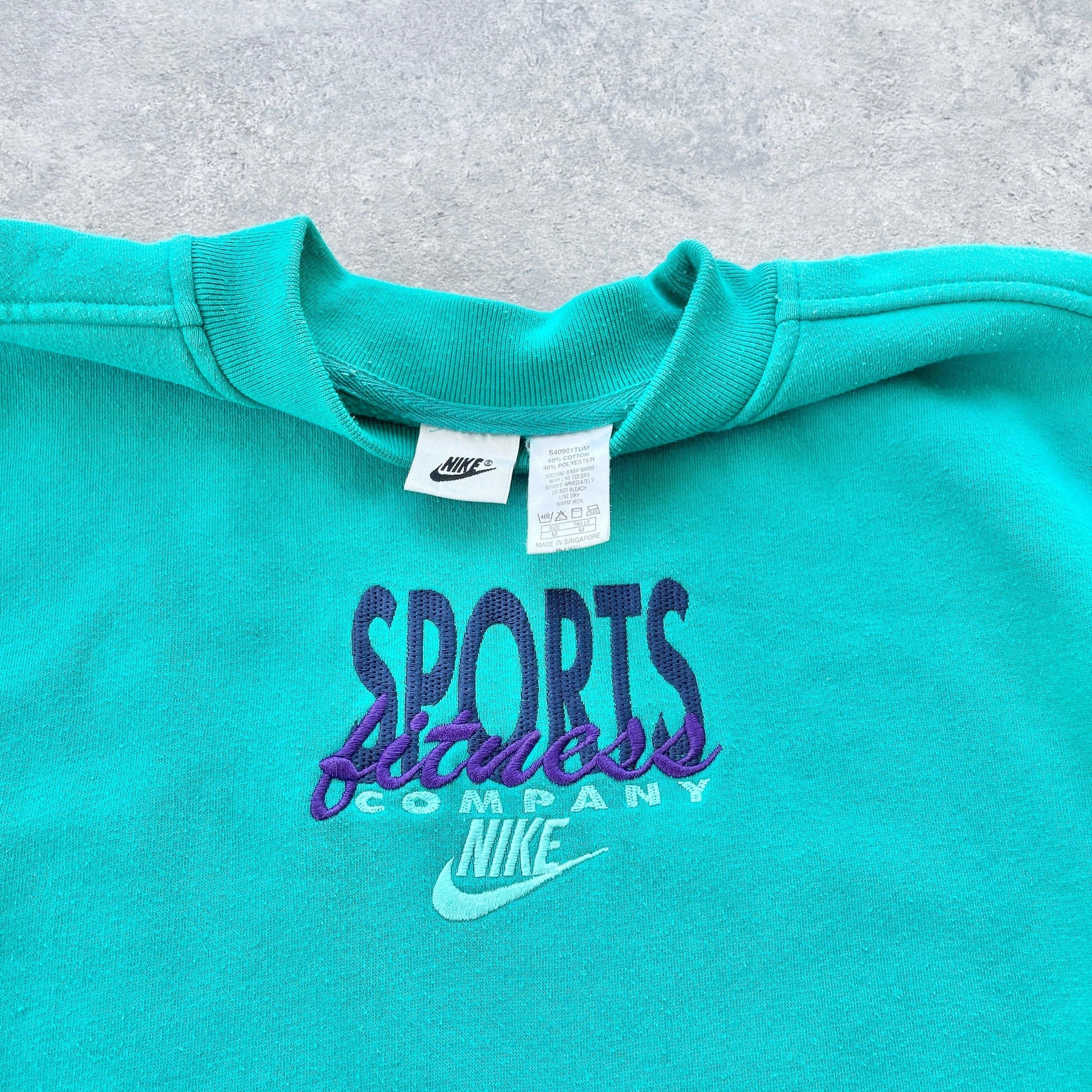 Nike RARE 1990s ‘sports fitness company’ heavyweight embroidered sweatshirt (M) - Known Source