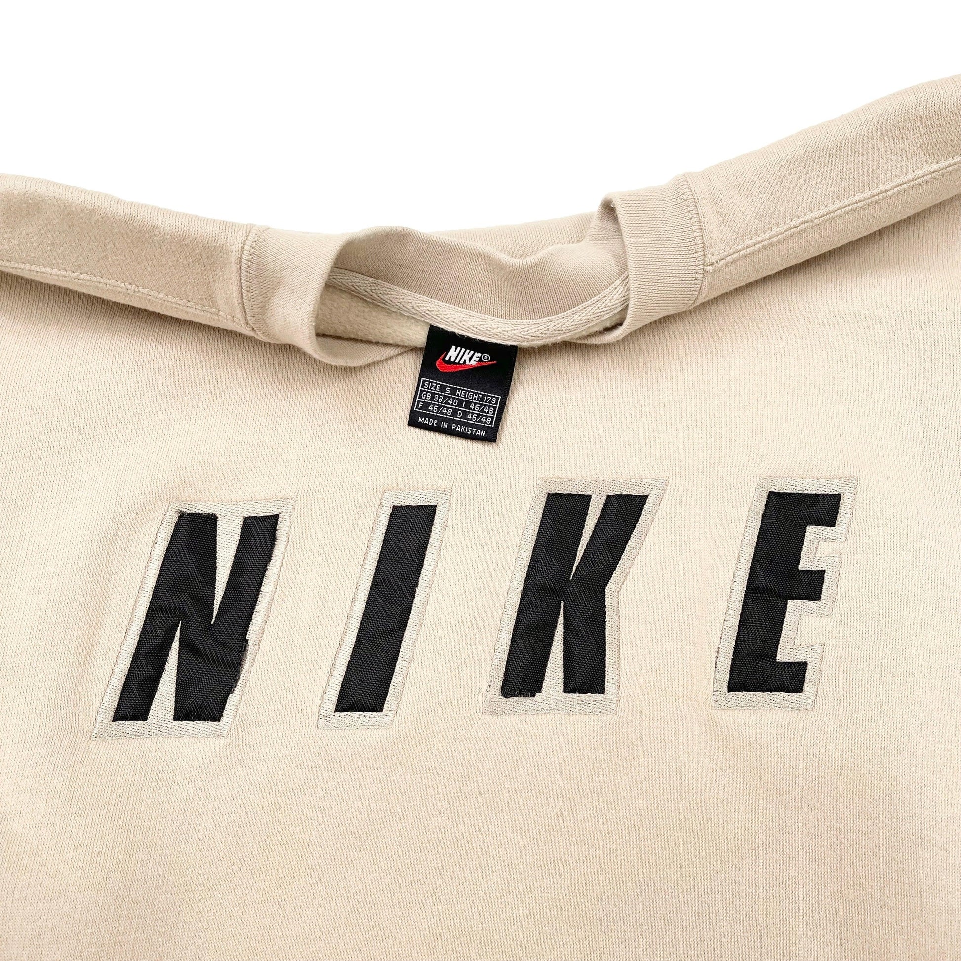 Nike RARE 90s embroidered heavyweight beige sweatshirt (S) - Known Source