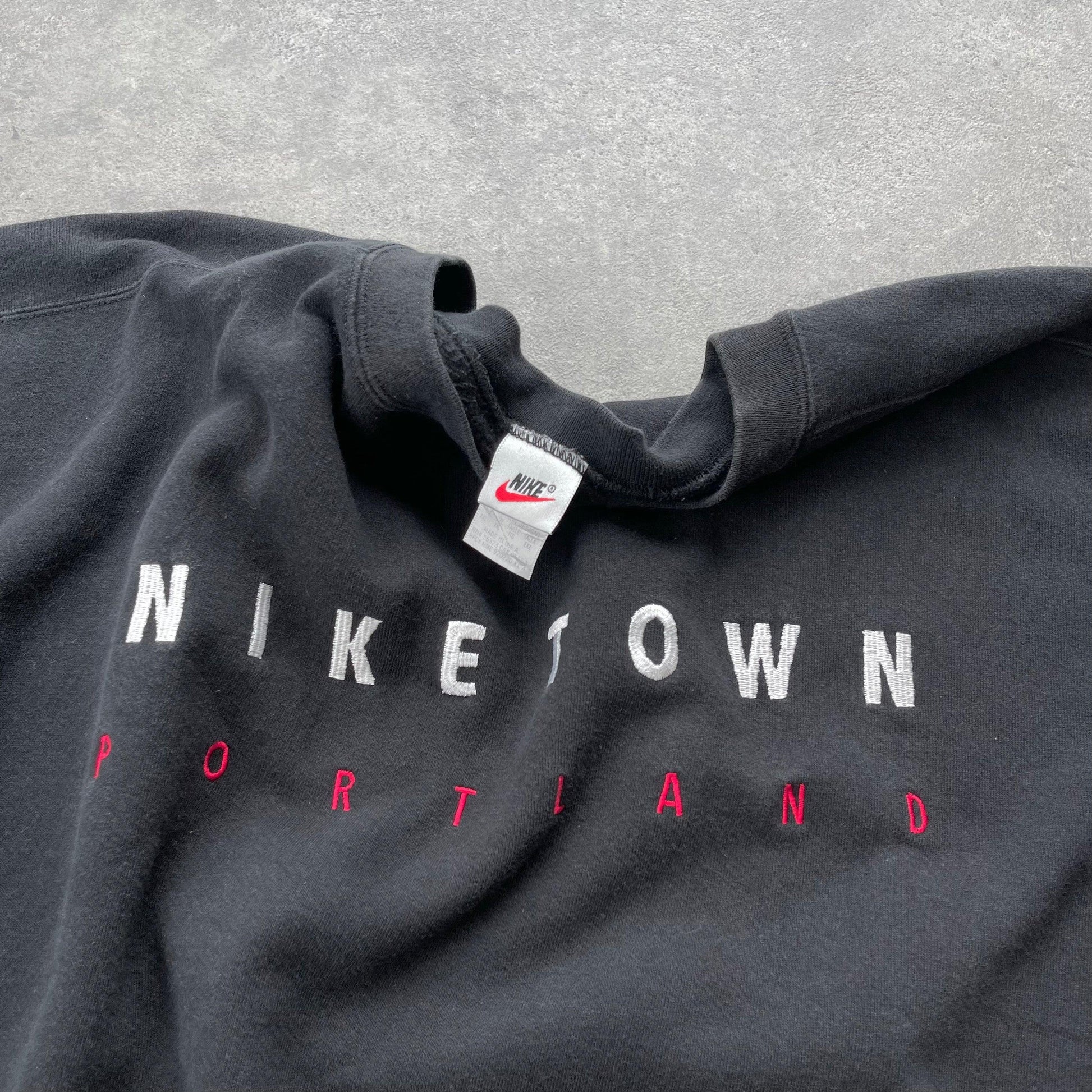 Nike Town Portland RARE 1990s heavyweight embroidered sweatshirt (XXL) - Known Source