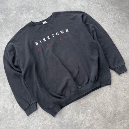 Nike Town Portland RARE 1990s heavyweight embroidered sweatshirt (XXL) - Known Source