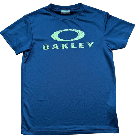 Oakley logo navy short sleeve T shirt - Known Source
