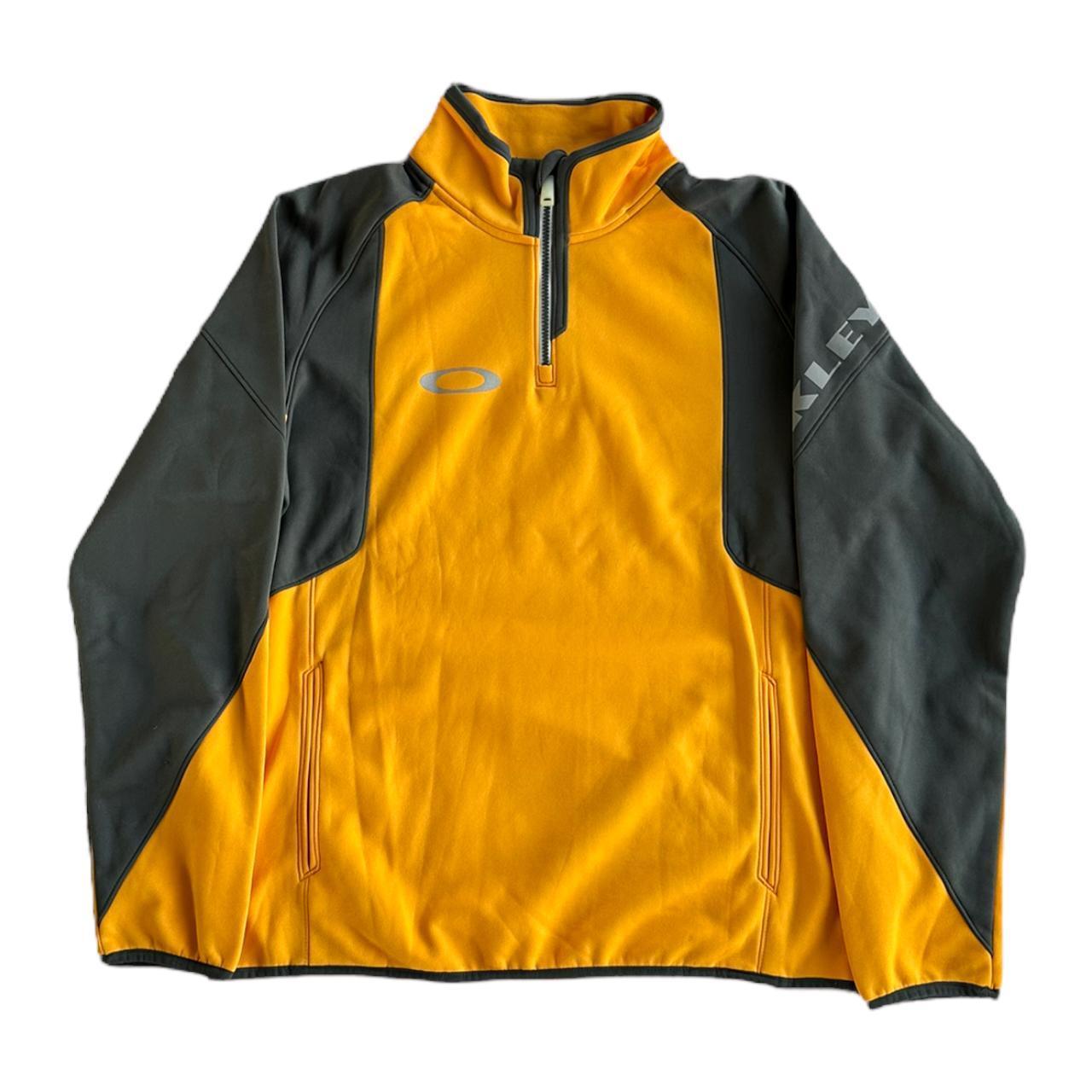 Oakley Quarter zip up fleece jumper Yellow and Grey - Known Source