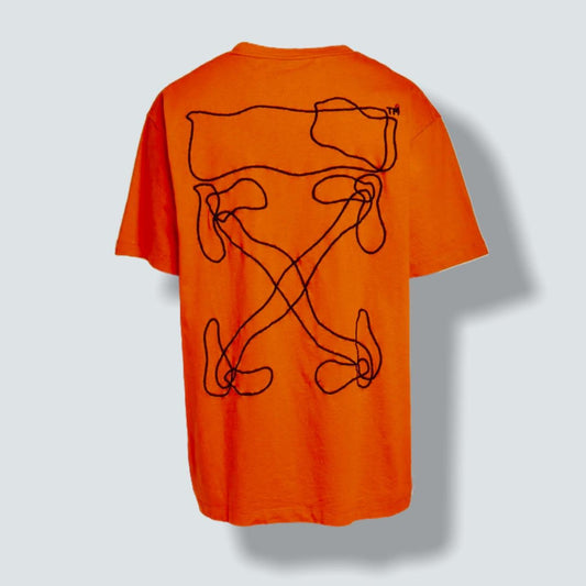 Off-White Abstract Arrows Tee in Orange (L) - Known Source